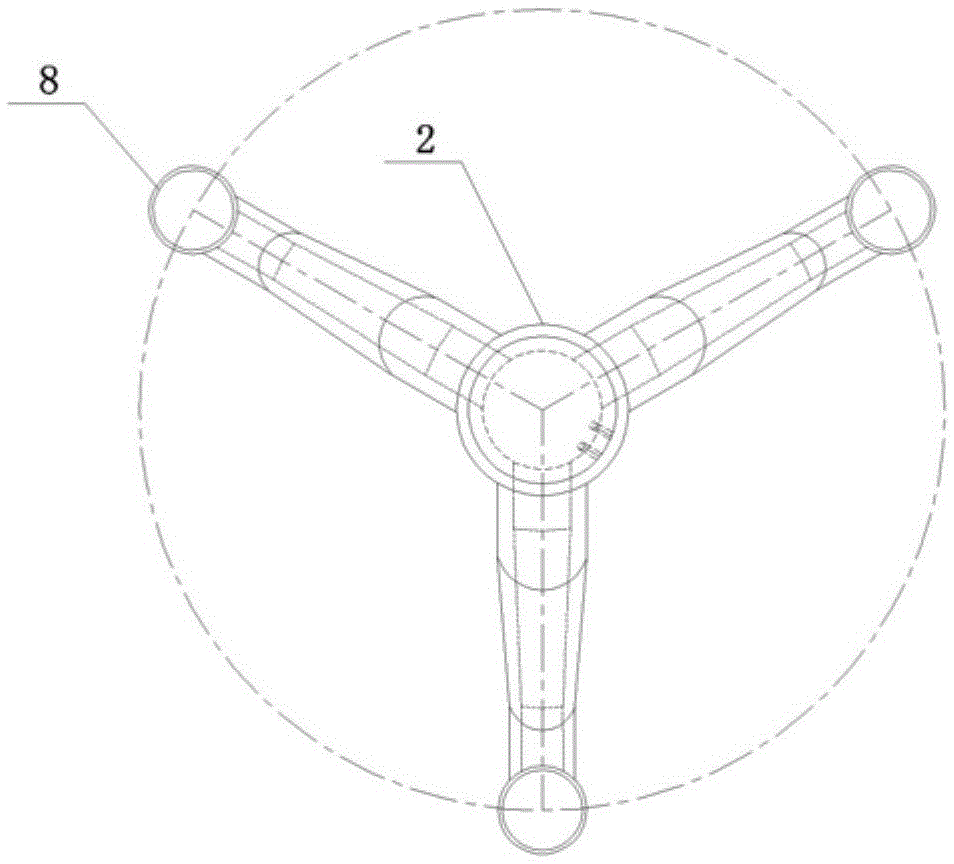 Offshore jacket ice breaking structure with vacuum cavities