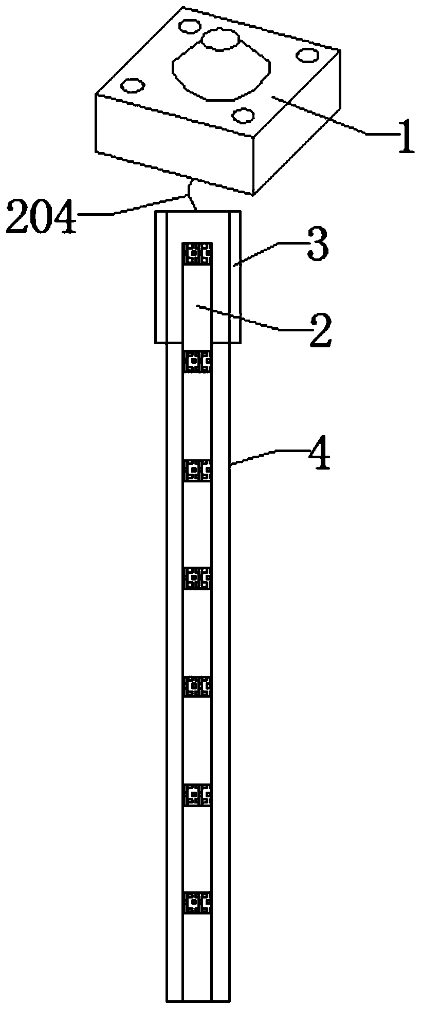 Integrated automatic monitoring device for deep displacement and surface displacement and method