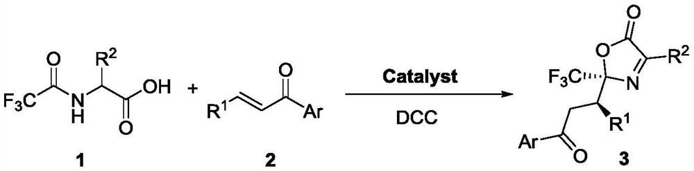 Method for synthesizing trifluoromethyl-containing oxazolone compound by one-pot method