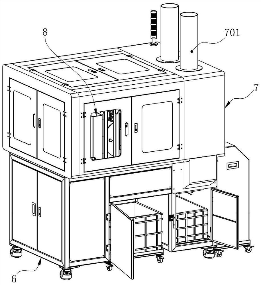 Environment-friendly recycling full-automatic disassembling machine for scrapped power batteries and process method thereof