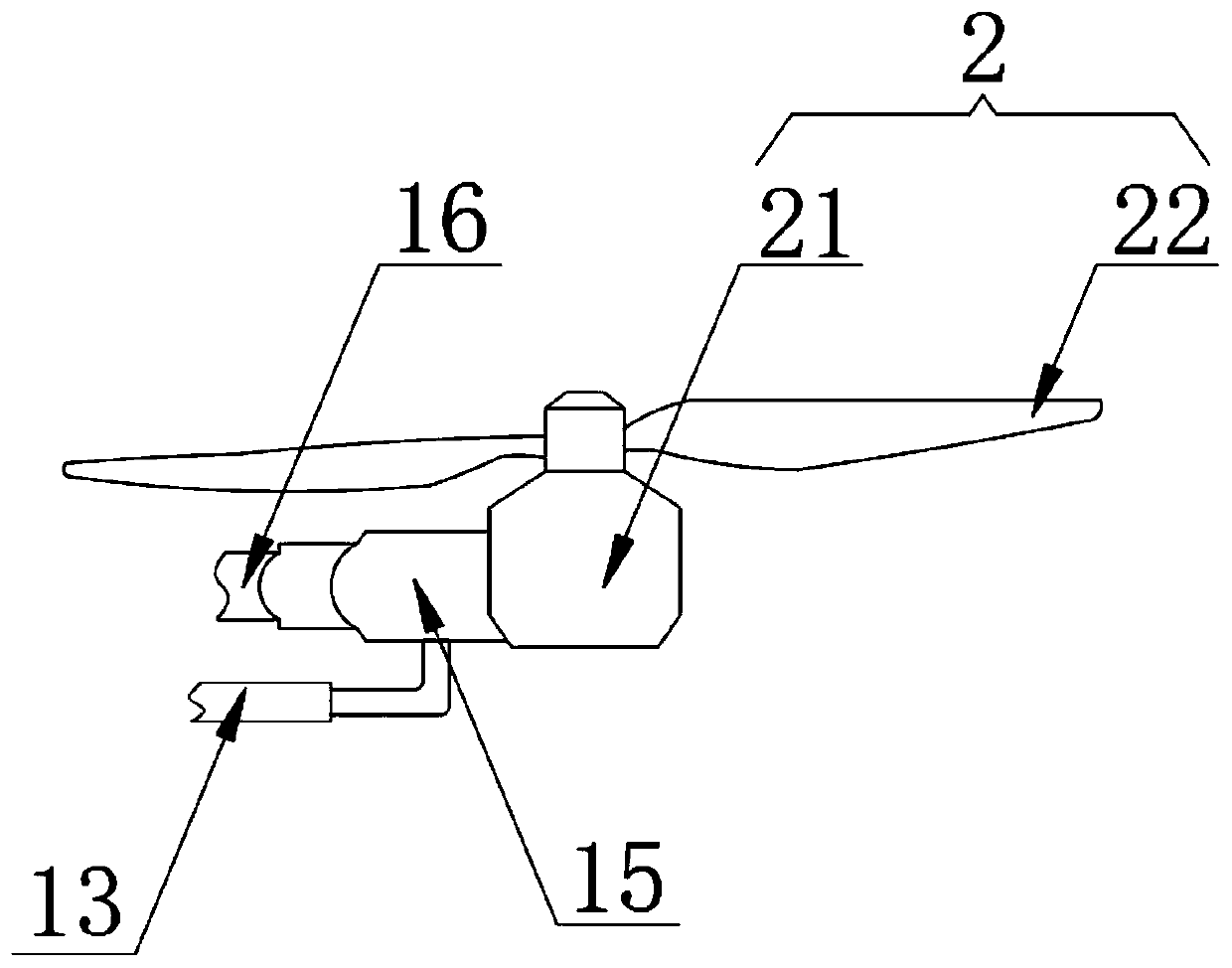 Oil-electric hybrid unmanned aerial vehicle carrying small laser radar