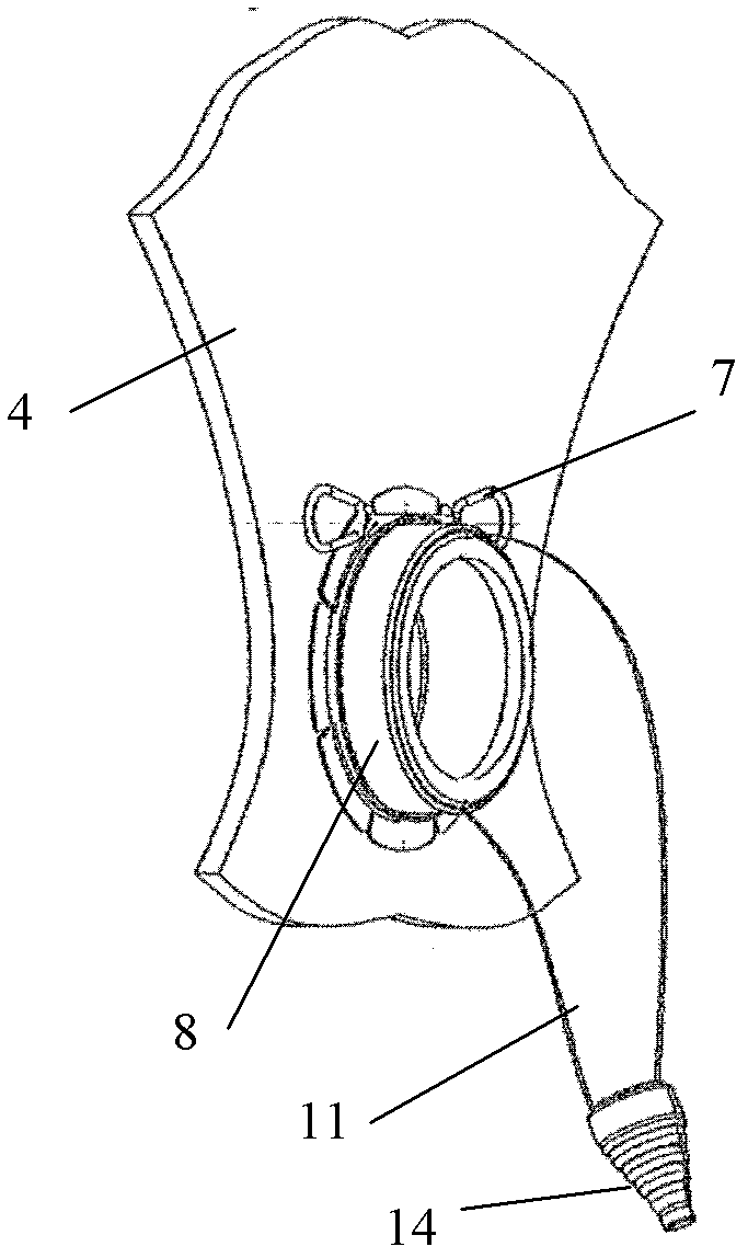 Diaper suitable for urine collecting device