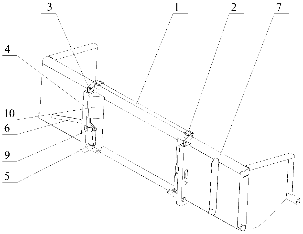 Universal header hitching device of combine harvester