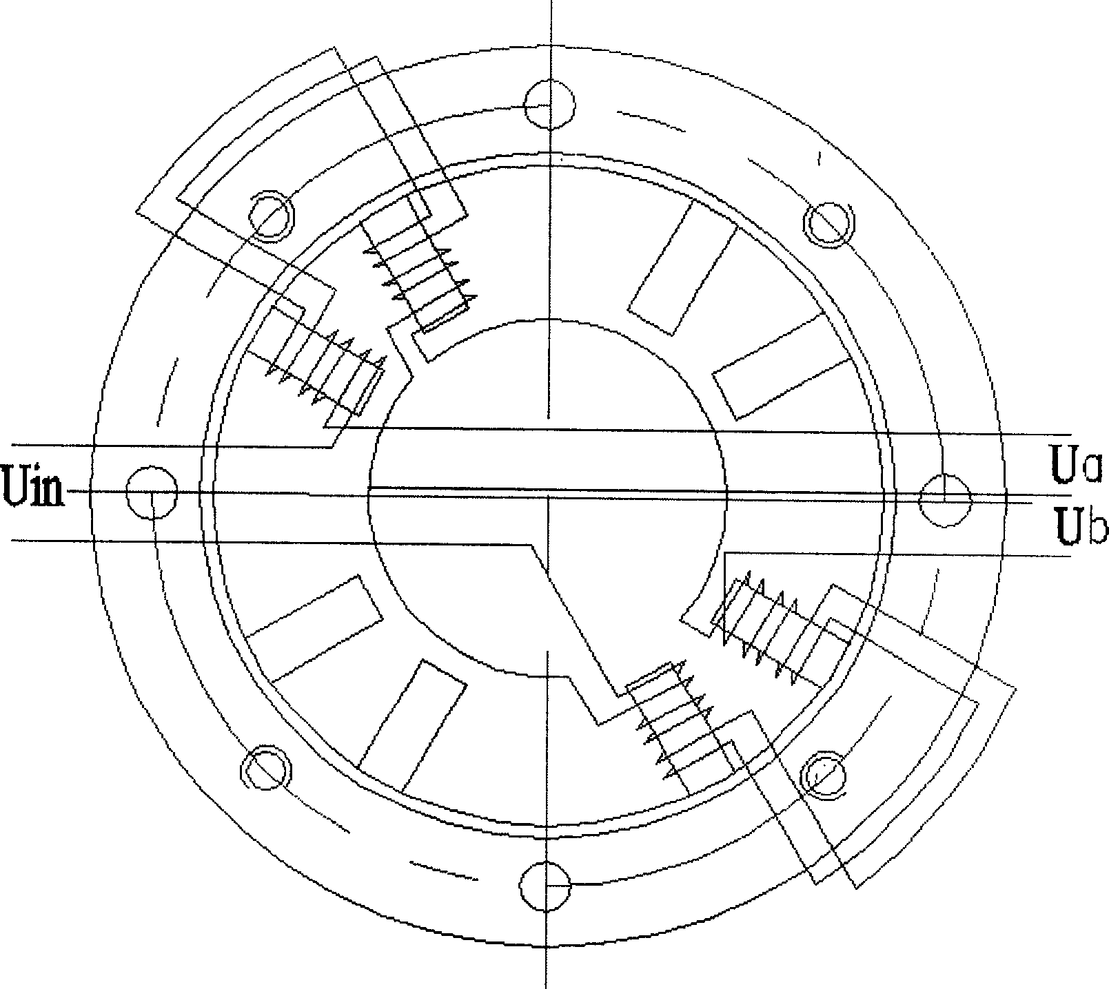 Magnetic suspension bearing differential transformer type displacement sensor