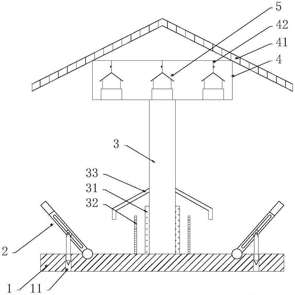 Floor agriculture and forestry insecticidal device convenient to fix