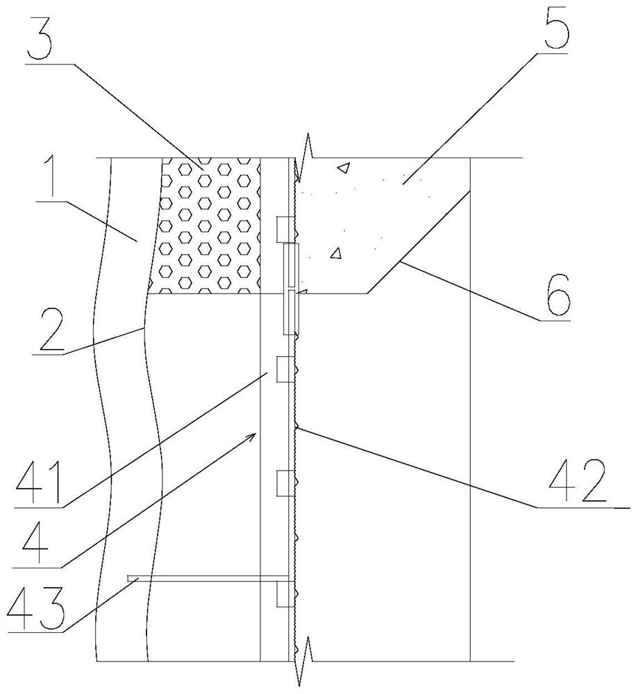 Mine vertical shaft composite shaft wall structure and construction method thereof