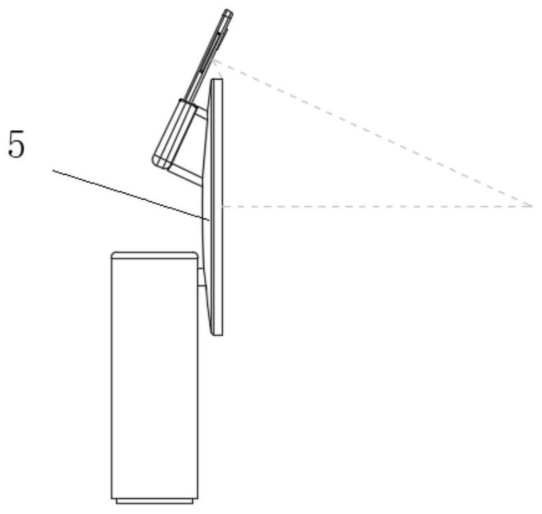 Mobile phone positioning and mounting structure of skin testing equipment