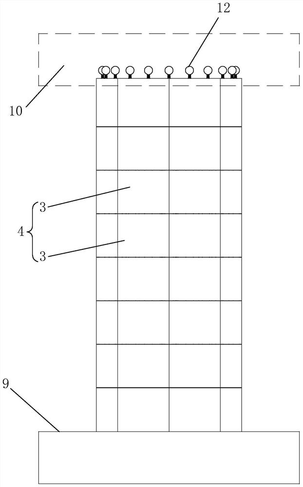 Dry-hanging decorative surface of a cylindrical stone