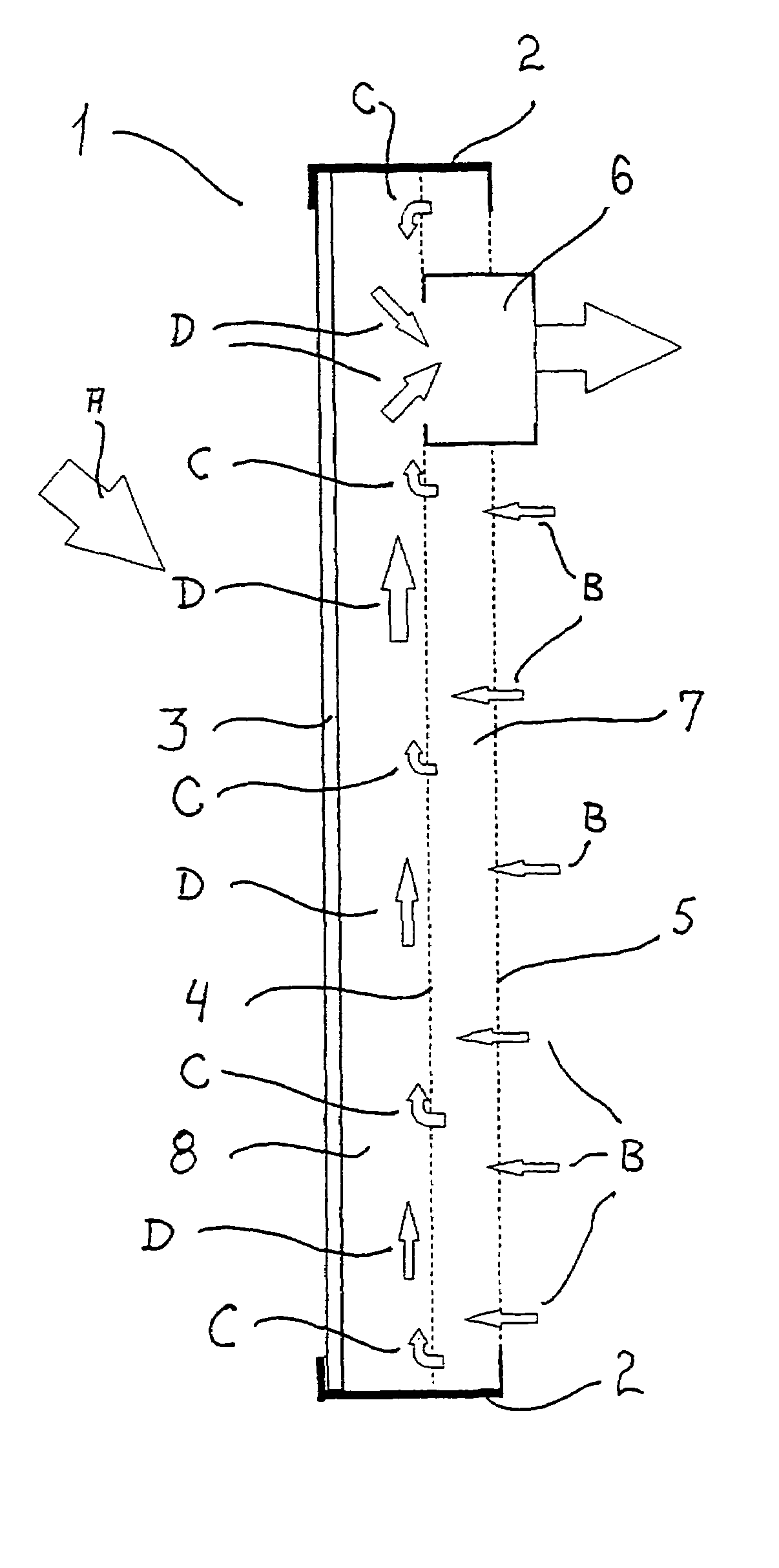 Solar collector panel for heating ventilation air