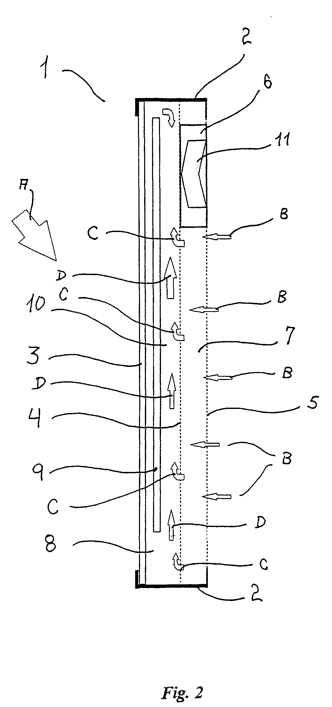 Solar collector panel for heating ventilation air