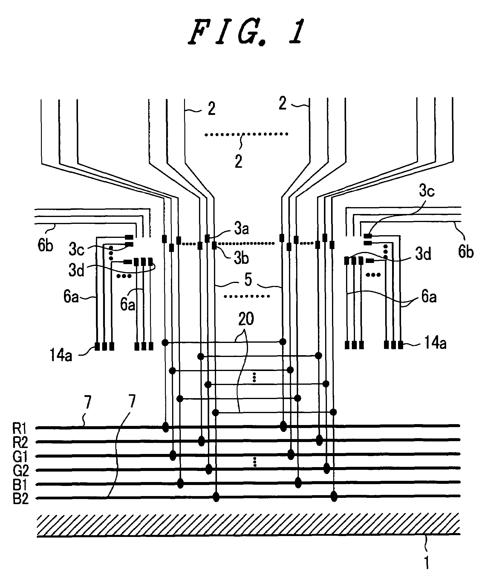 Active matrix type display device having antistatic lines used as repair lines