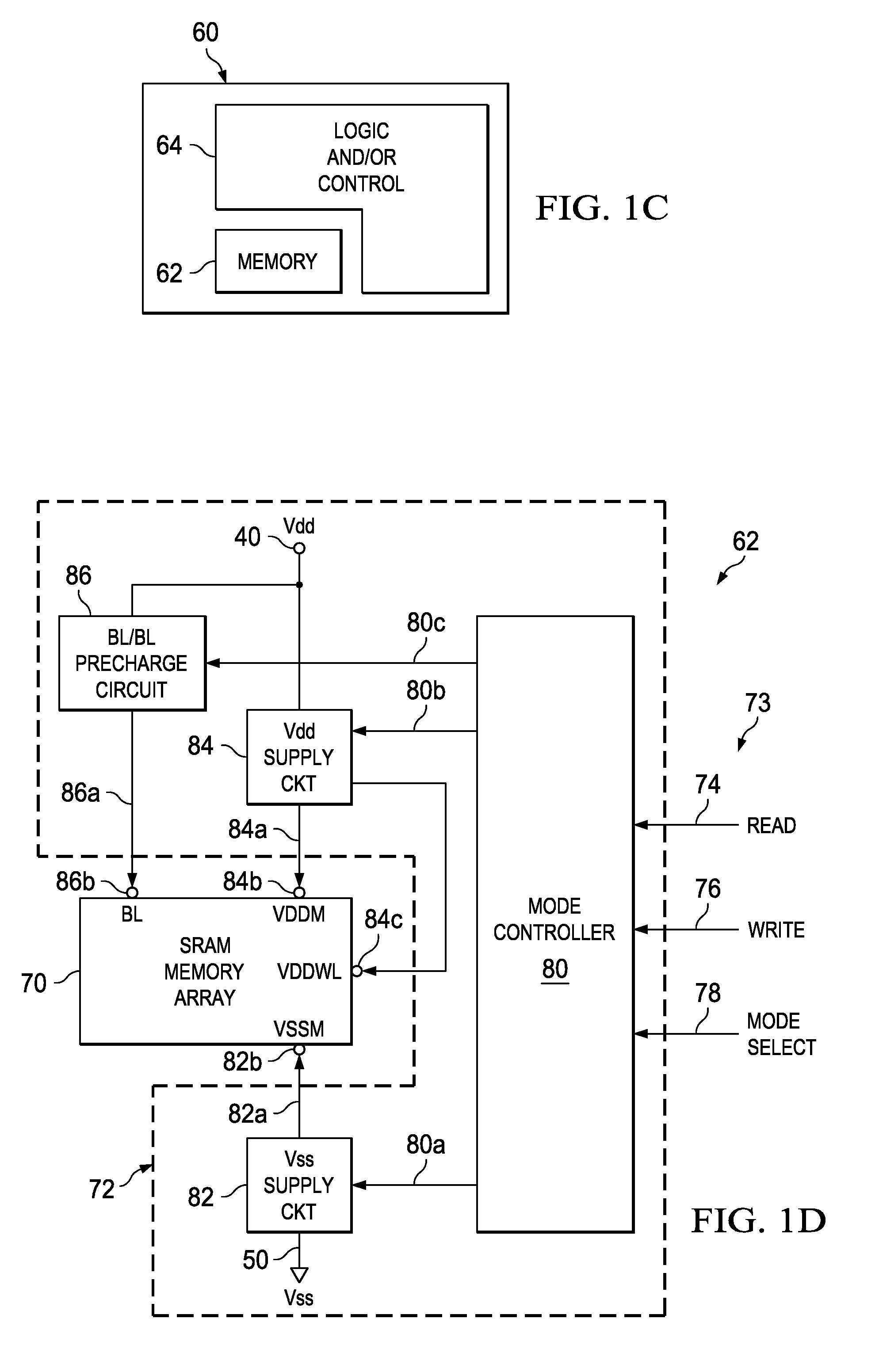 Memory with low power mode for WRITE