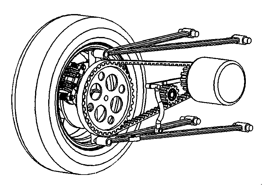 Double trailing arm type suspension fork wheel edge drive structure of new-type electric car