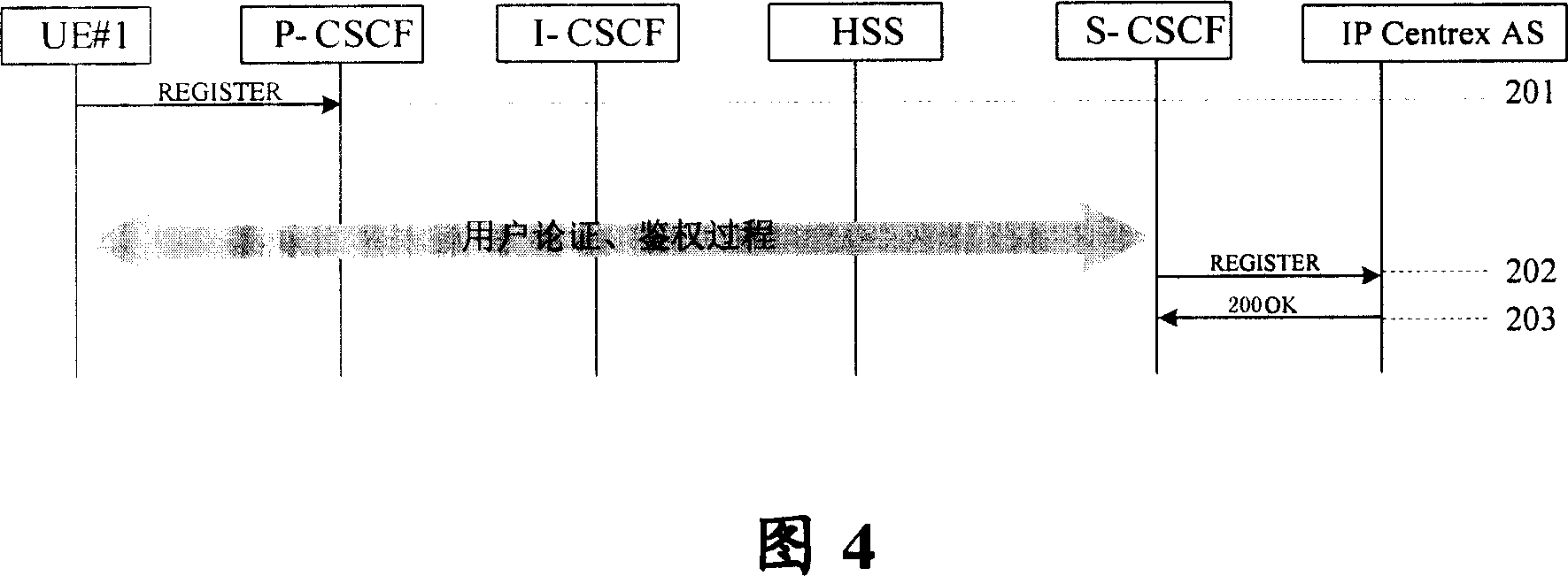 IP central user switching system and service implementation method