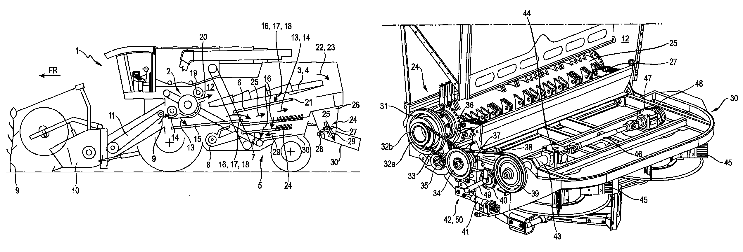 Combine harvester comprising a chopping mechanism