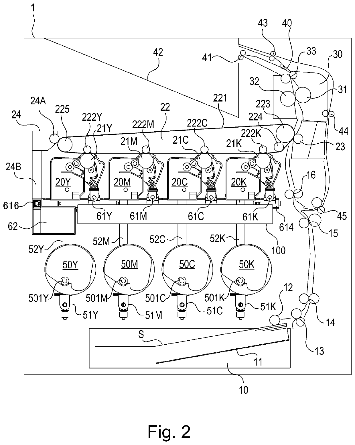 Image forming apparatus having a mountable unit for discharging developer