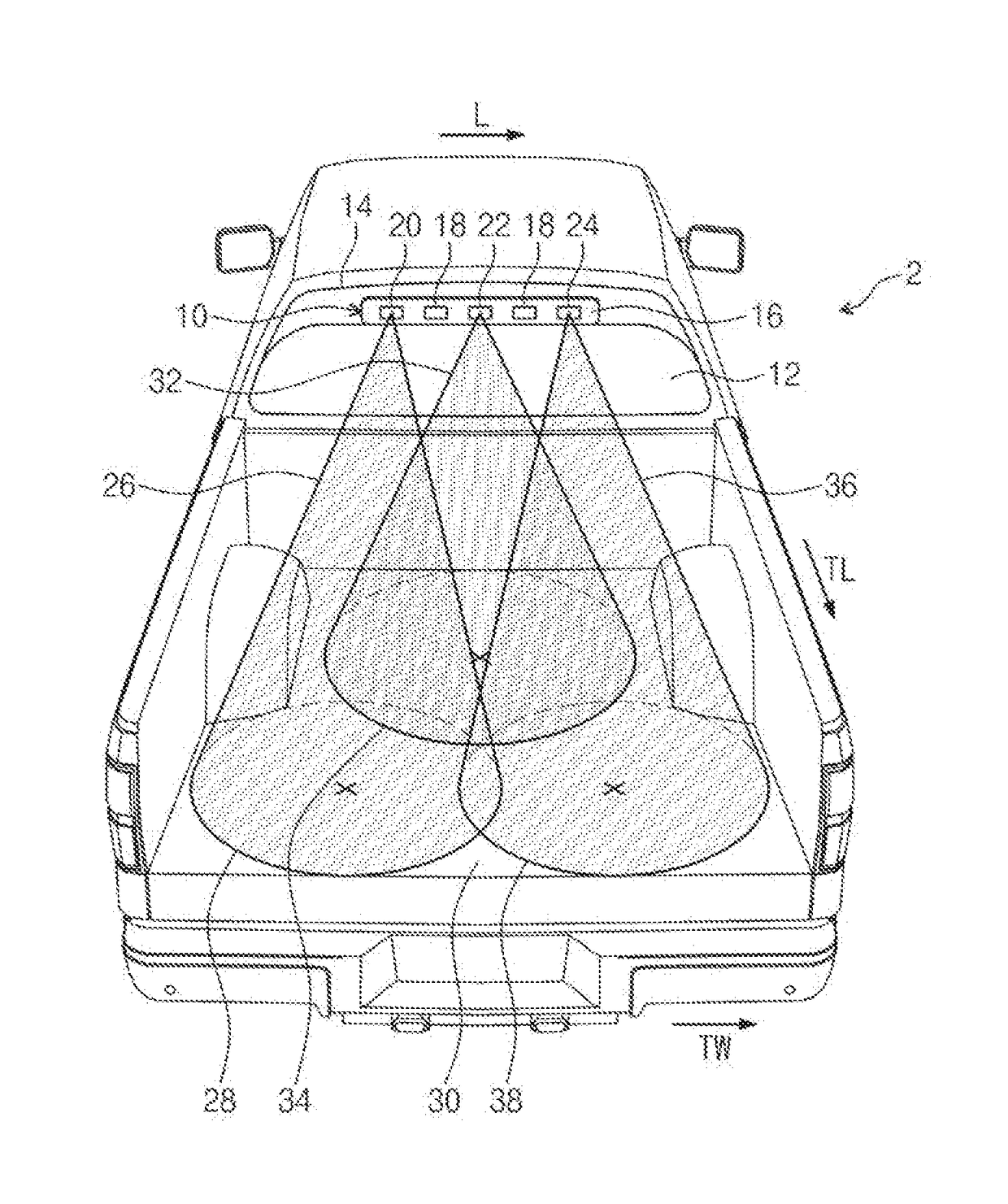 Stop lamp and cargo lamp assembly