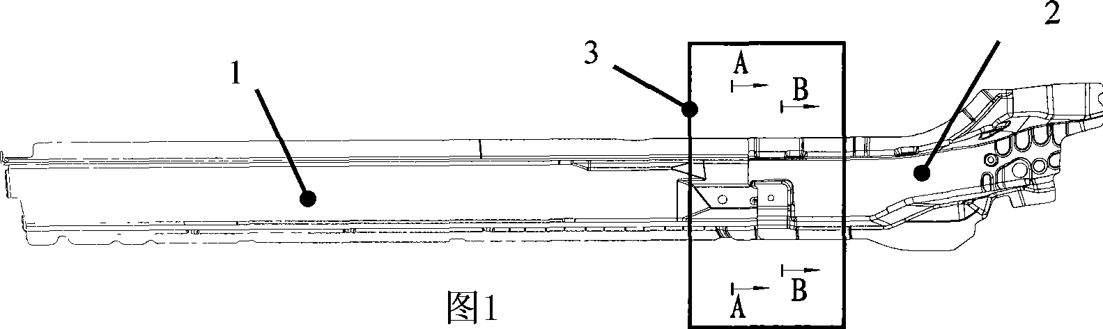 Automotive floor skirt beam for alternation type overlap joint soldering