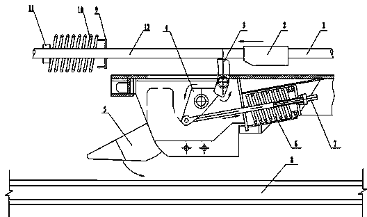 Fall prevention brake device of inclined shaft transportation car