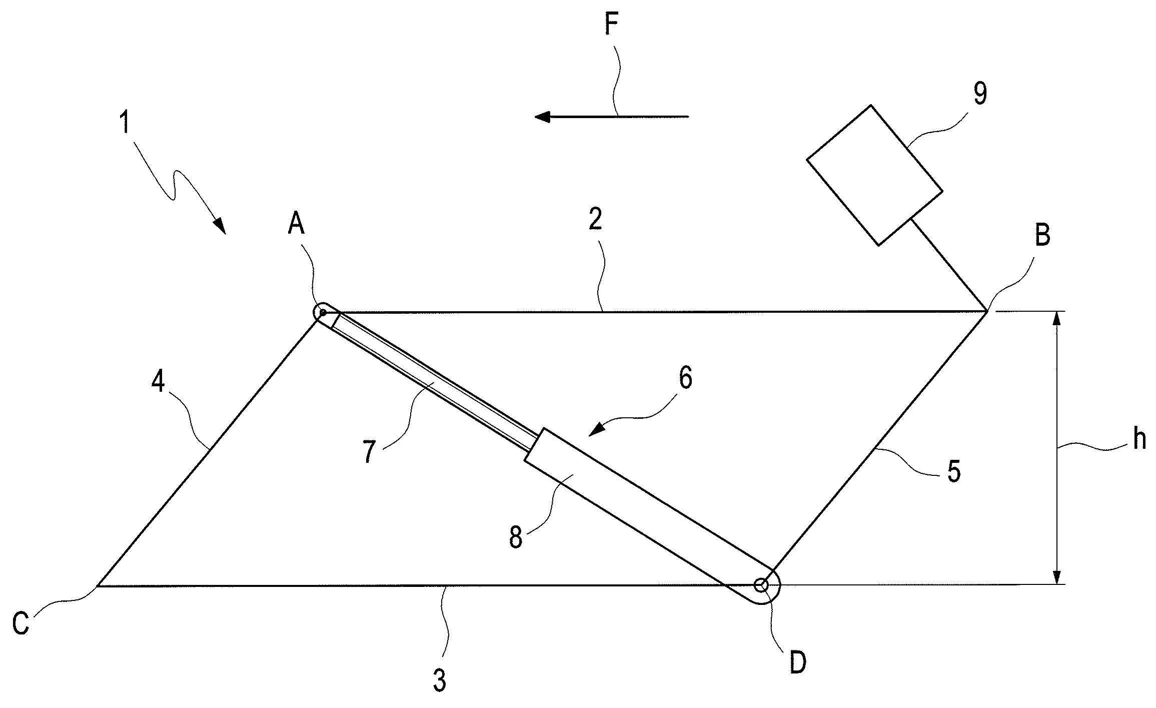 Height adjustment device for a vehicle seat