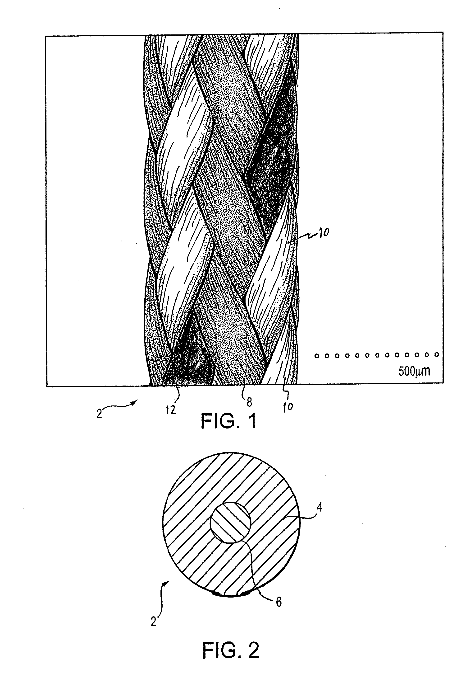 High strength suture coated with collagen