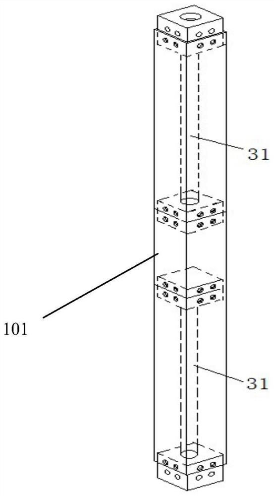 Bamboo joint type energy-dissipation concrete-filled steel tube joint and mounting method thereof