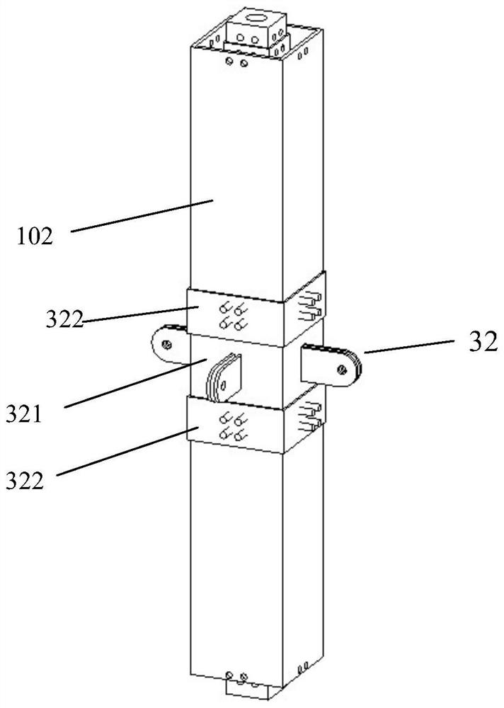 Bamboo joint type energy-dissipation concrete-filled steel tube joint and mounting method thereof