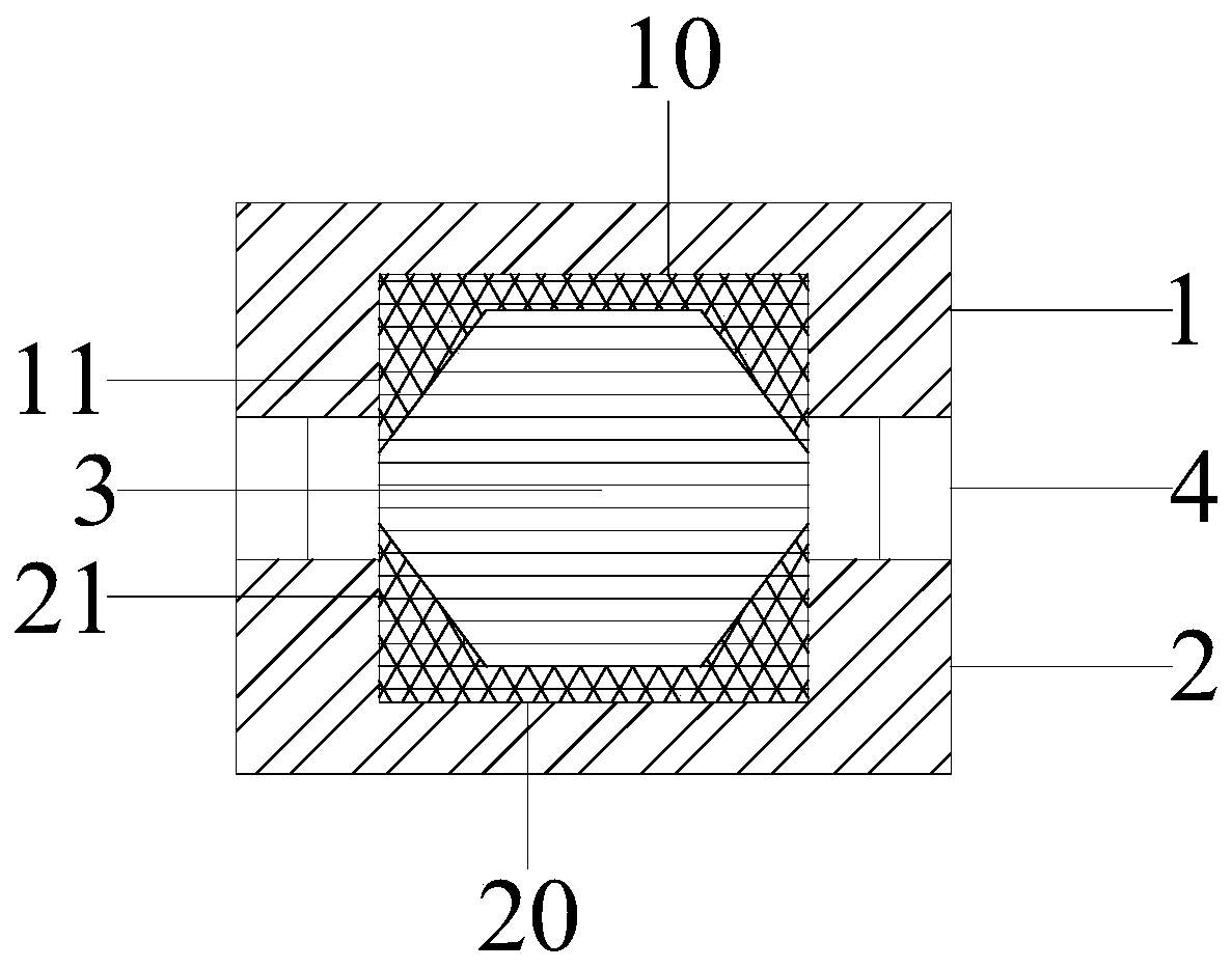 A self-resetting combined swing impact energy-dissipating shock-isolation device