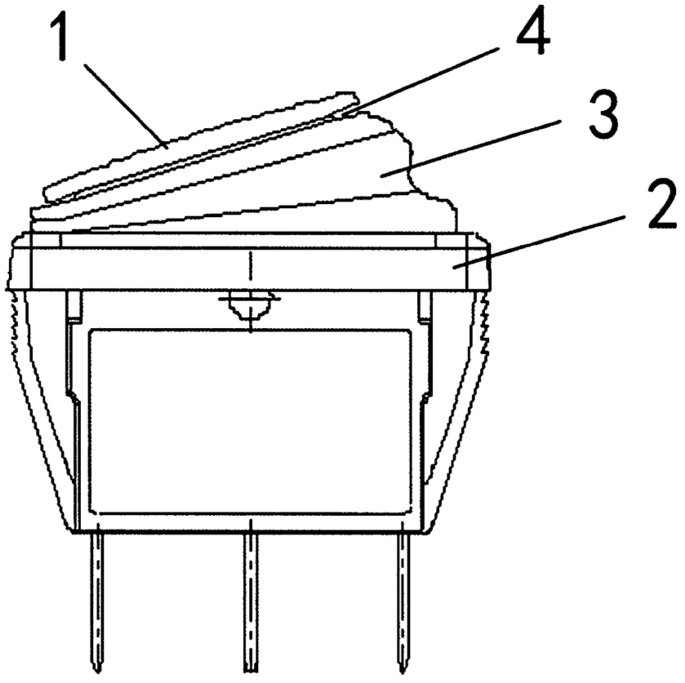 Waterproof structure of switch