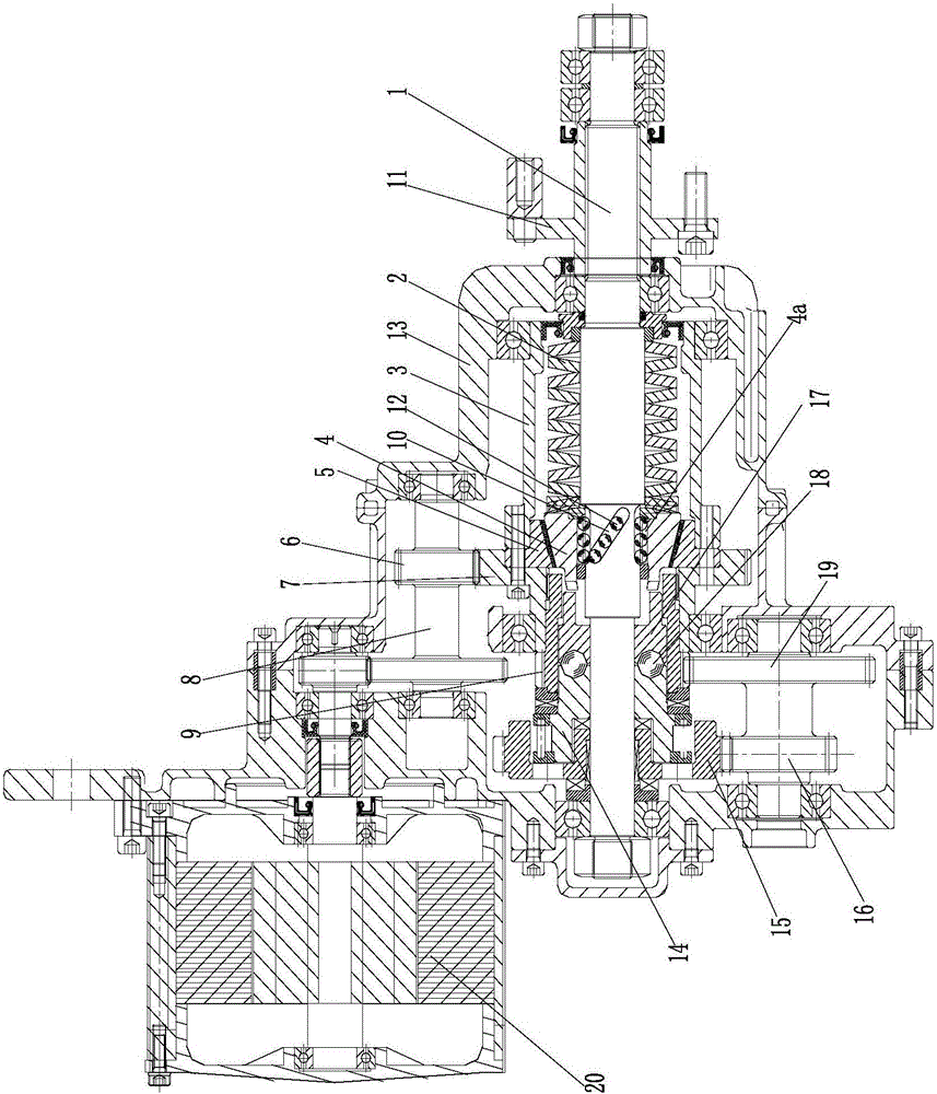 Side-hung bow cone swing type self-adaption automatic variable-speed drive assembly for electric motorcycle