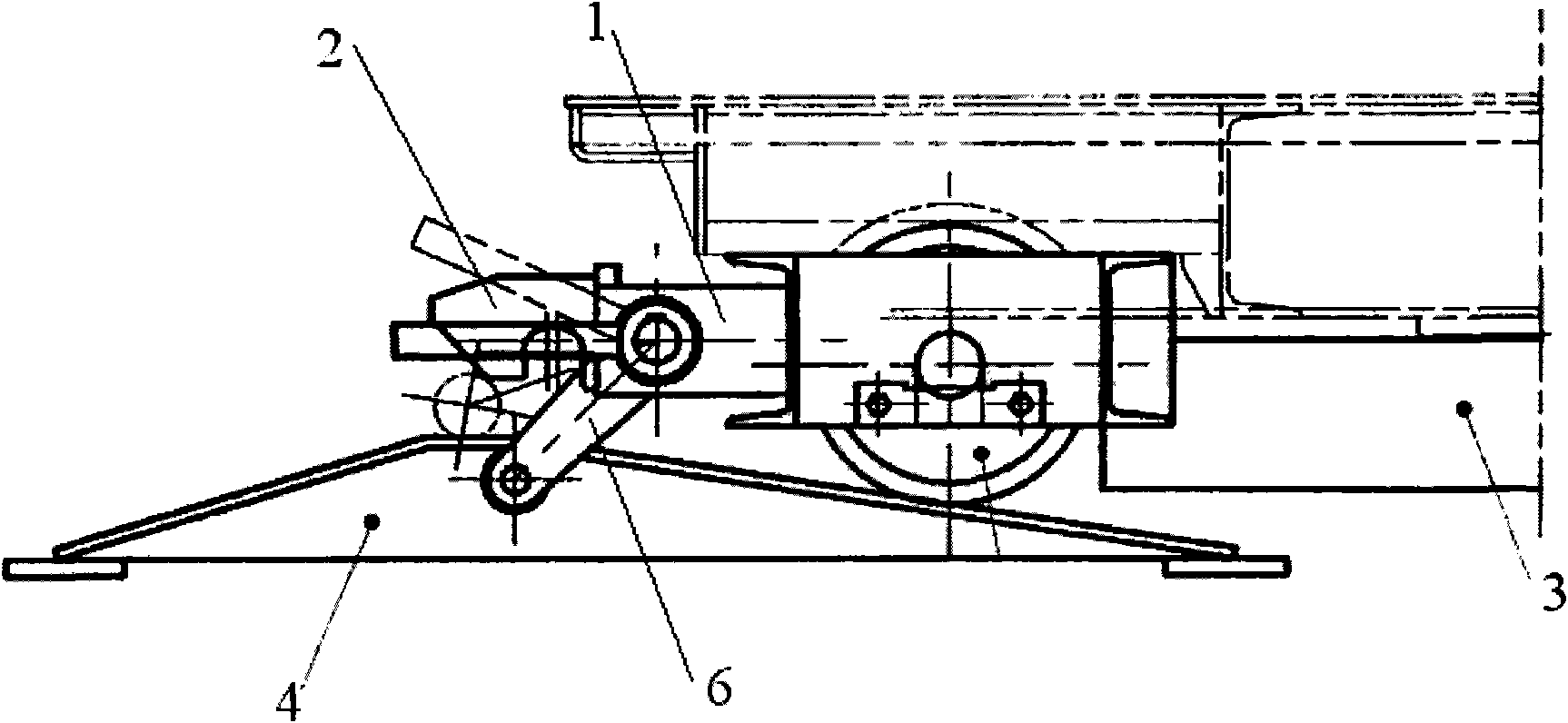 Automatic hooking and unhooking device for steaming trolley