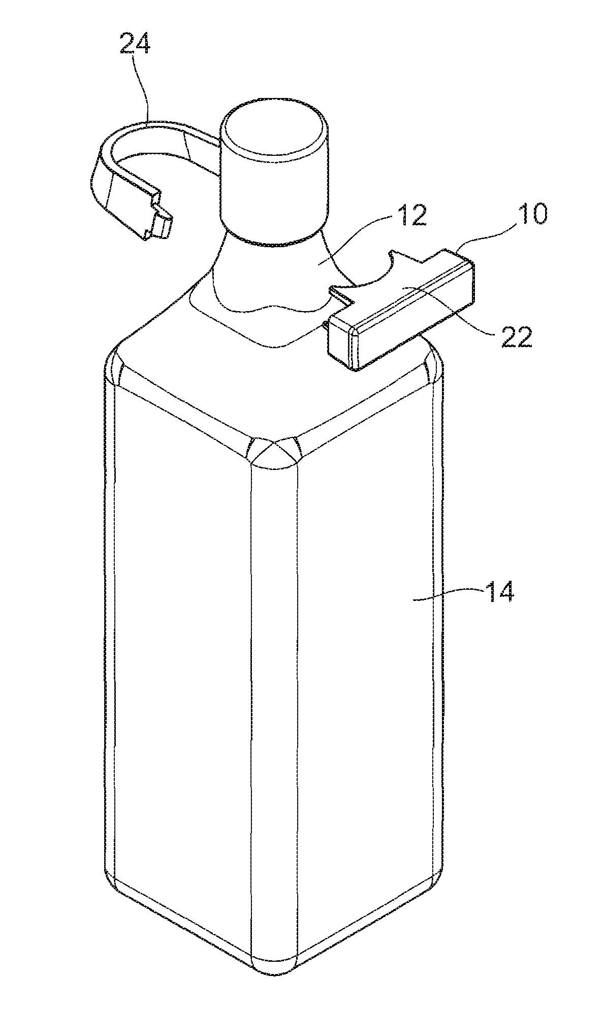 Electronic tag holder for capped bottle neck