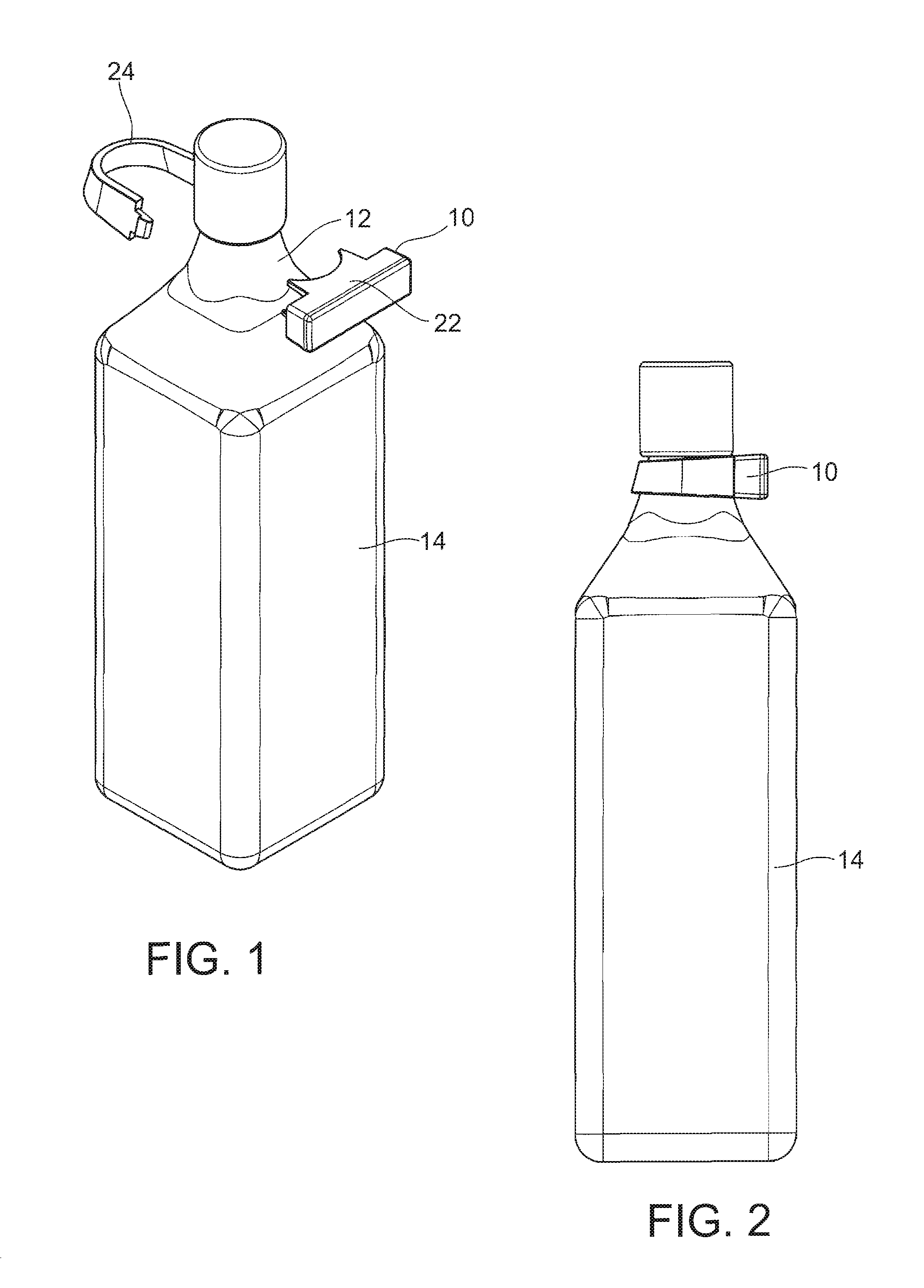 Electronic tag holder for capped bottle neck