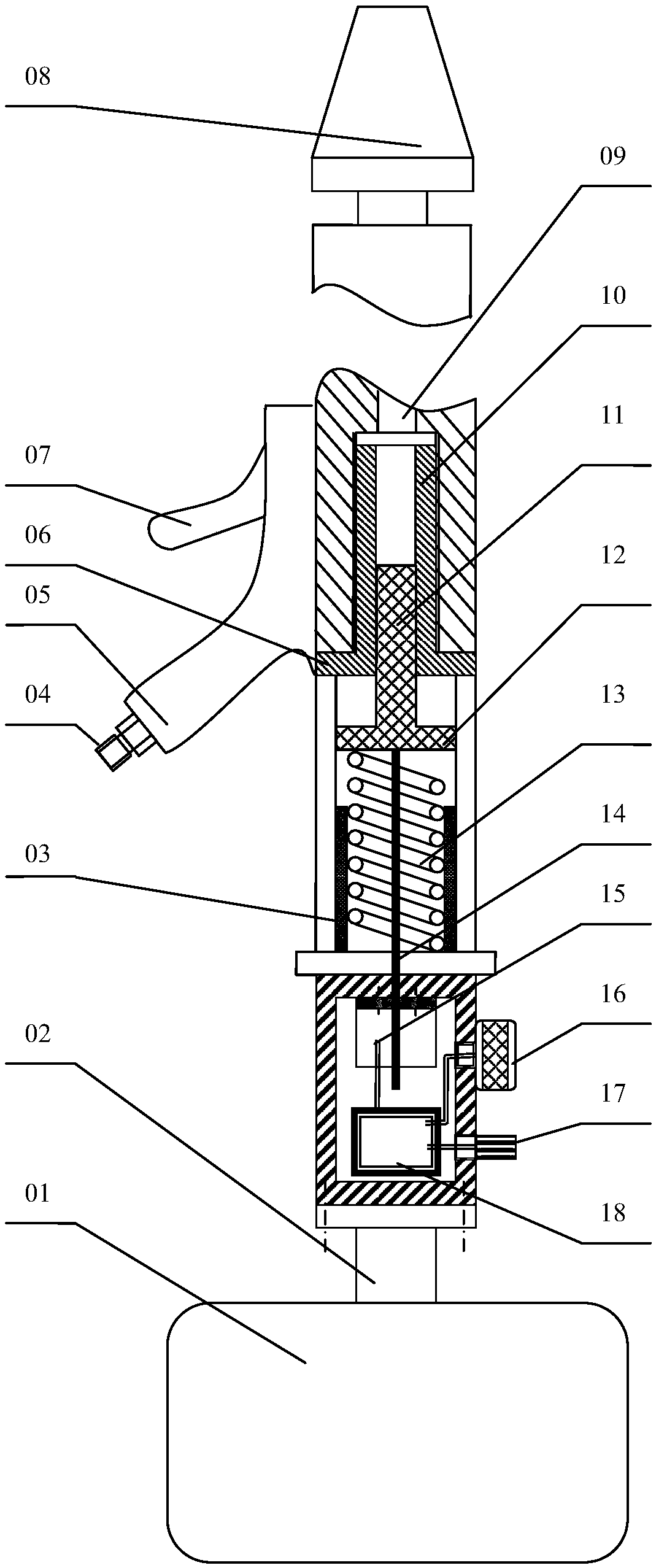 A high-pressure water jet cleaning spray gun