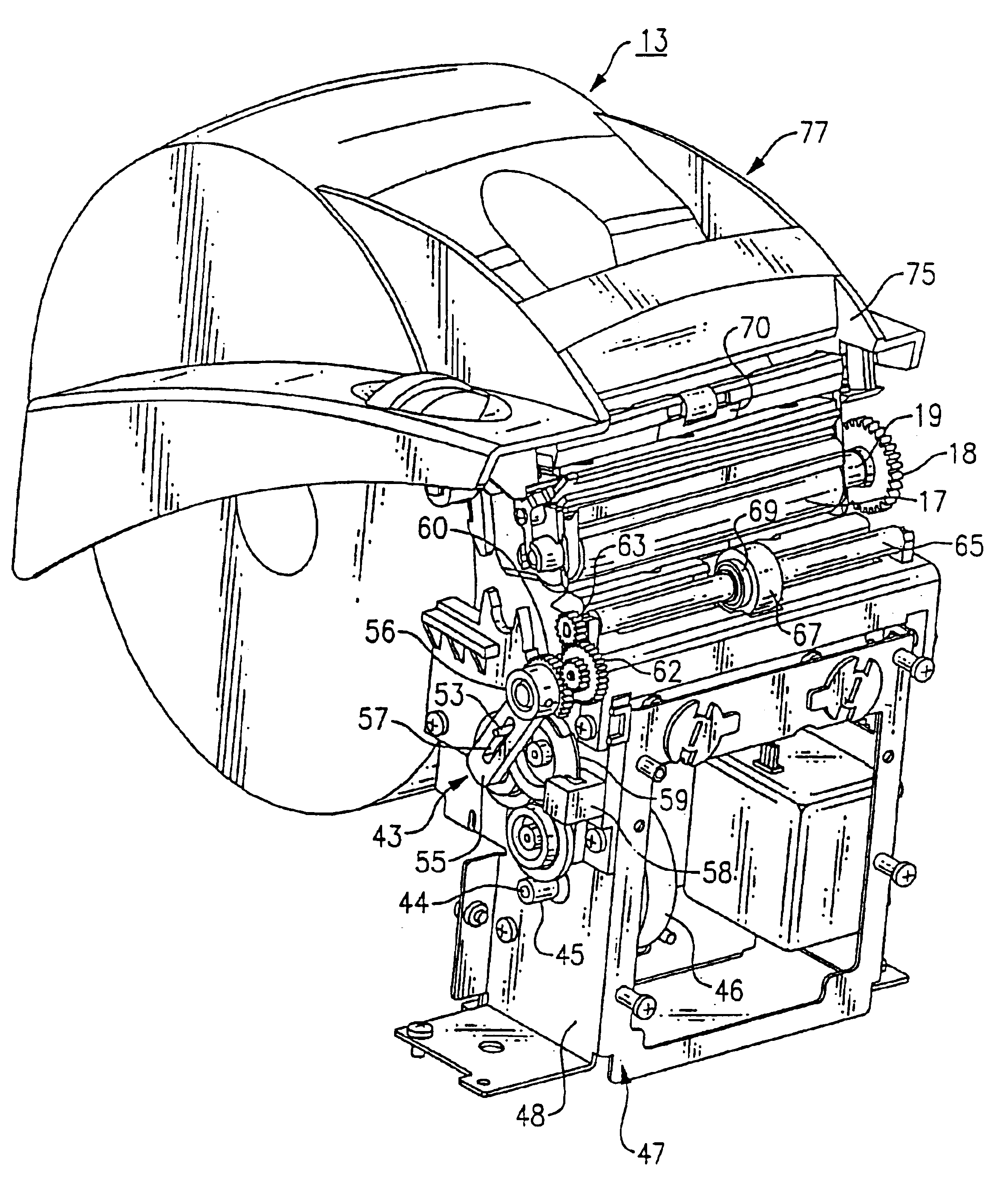 Stacker for a printer