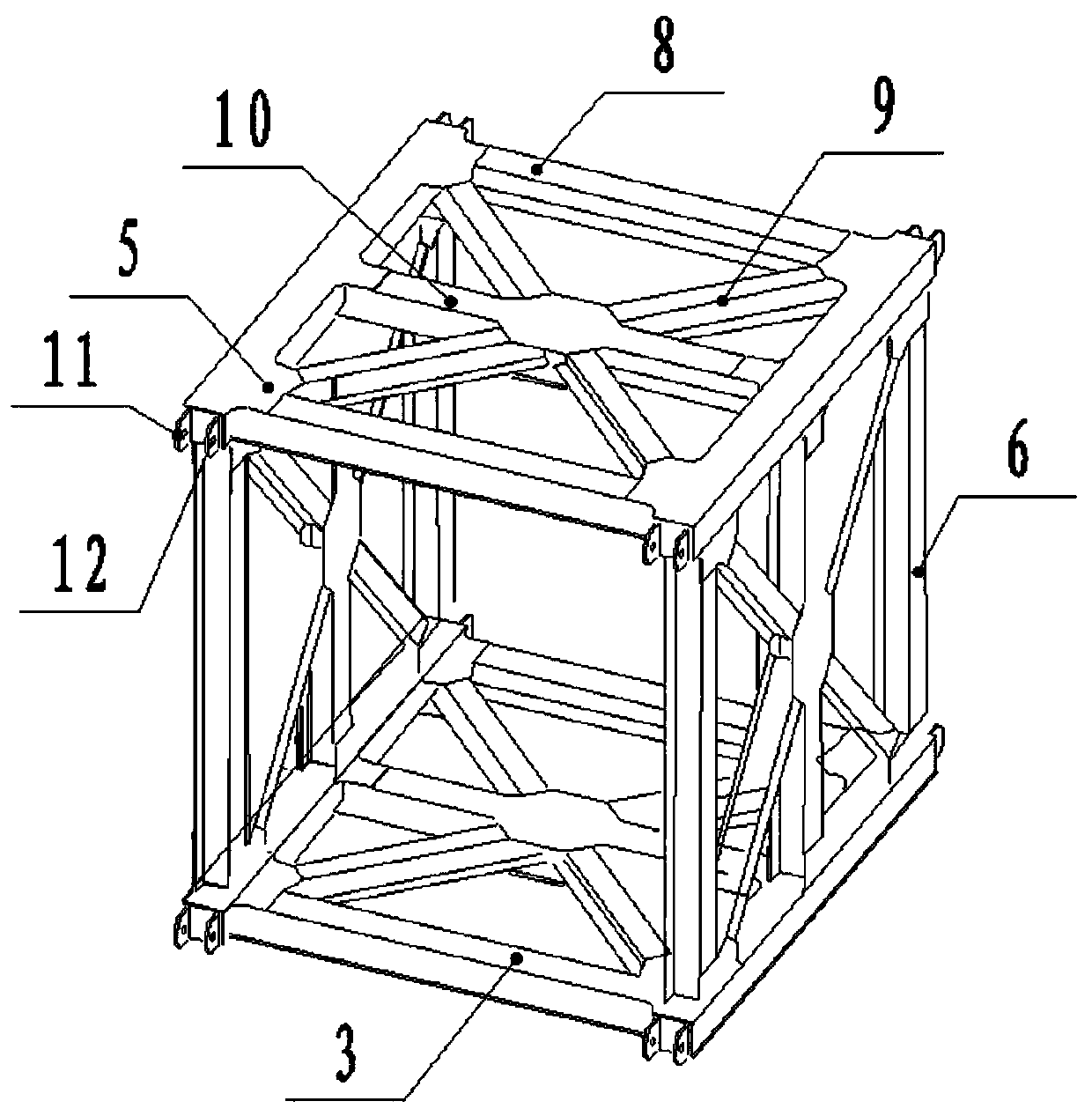 A prefabricated steel box shed hole and construction method suitable for emergency rescue and disaster relief