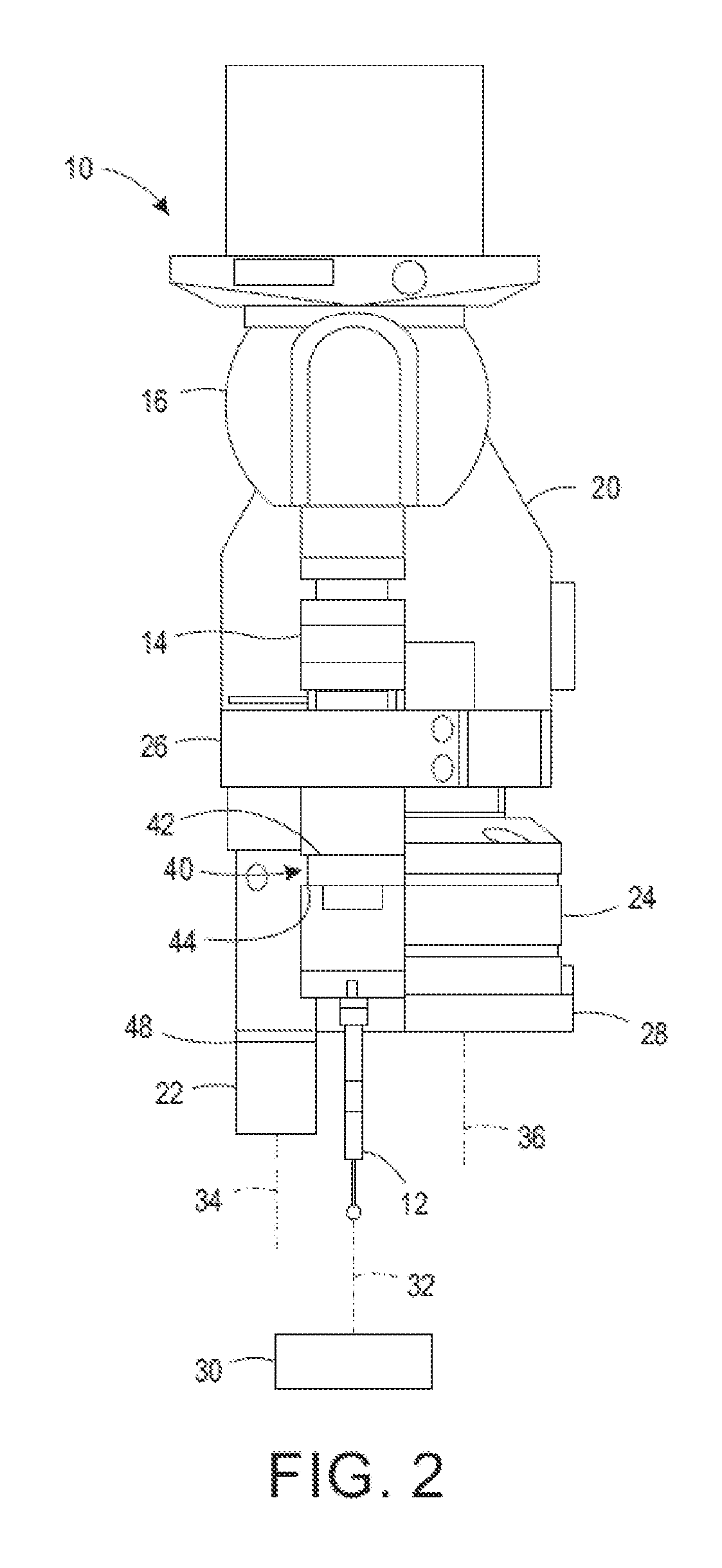 Articulated head with multiple sensors for measuring machine