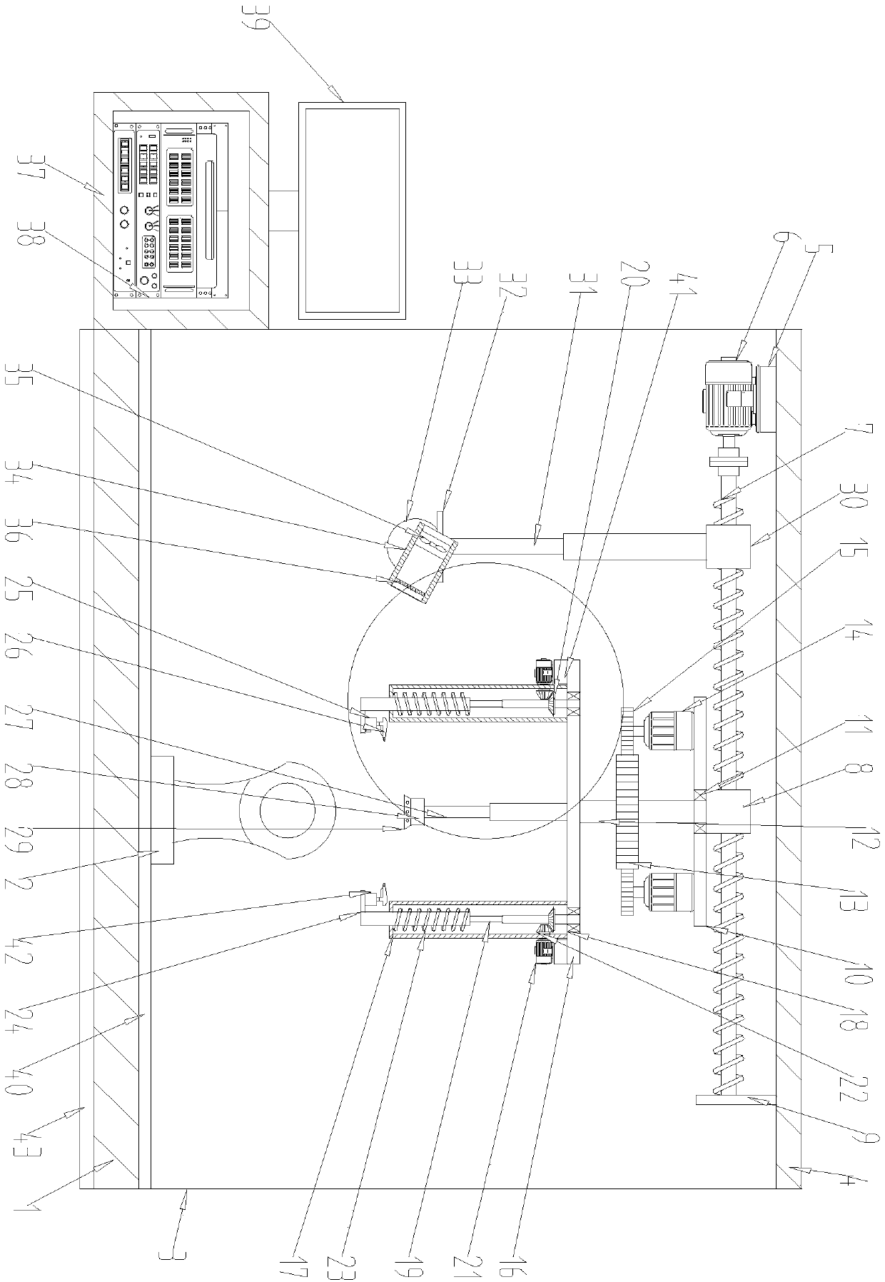 Coating device for building artworks, having automatic adjusting function