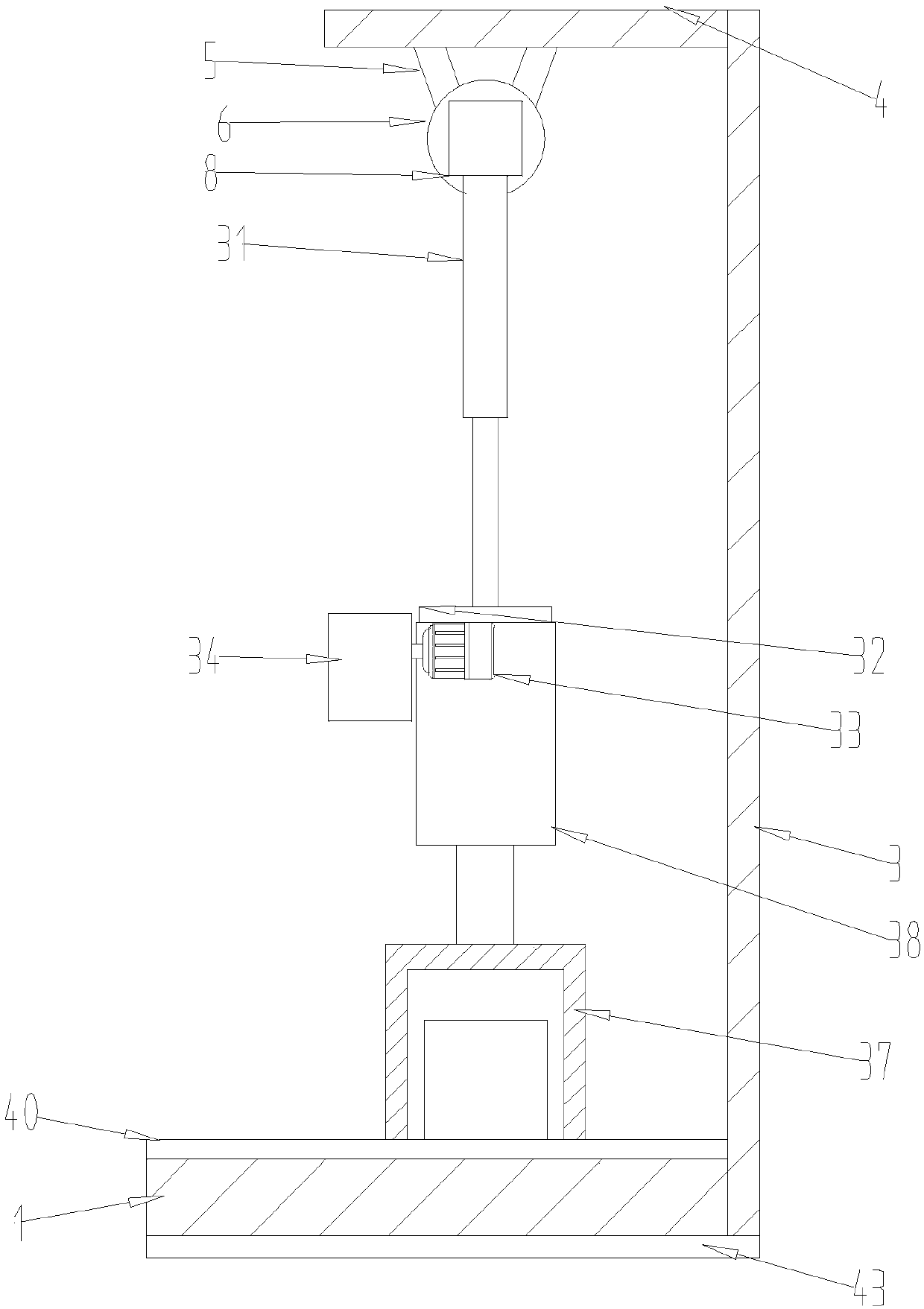 Coating device for building artworks, having automatic adjusting function