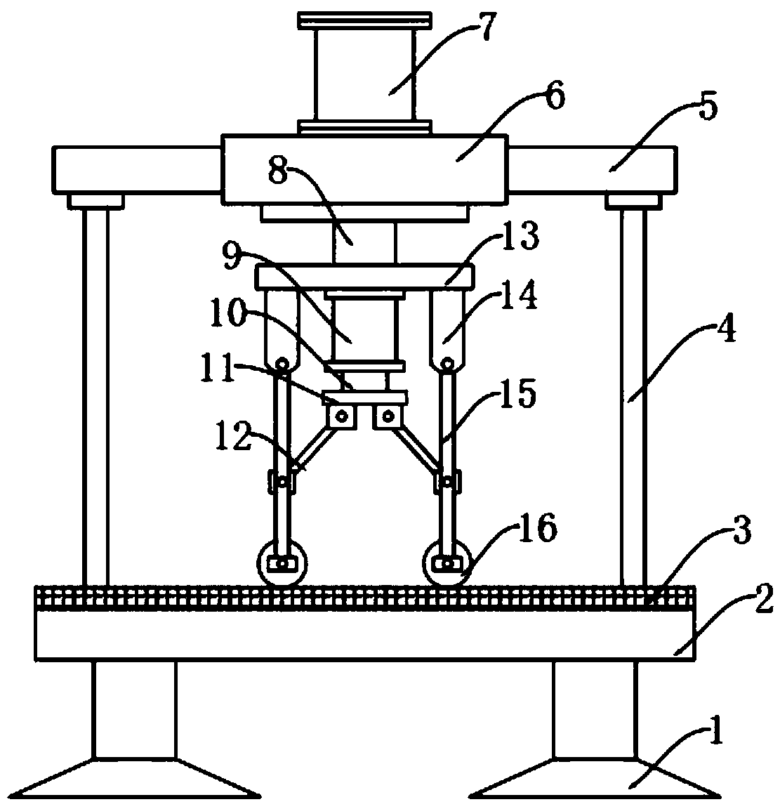 A cloth spreading device for garment making