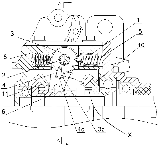 Anti-gear-skipping gear reversing machine