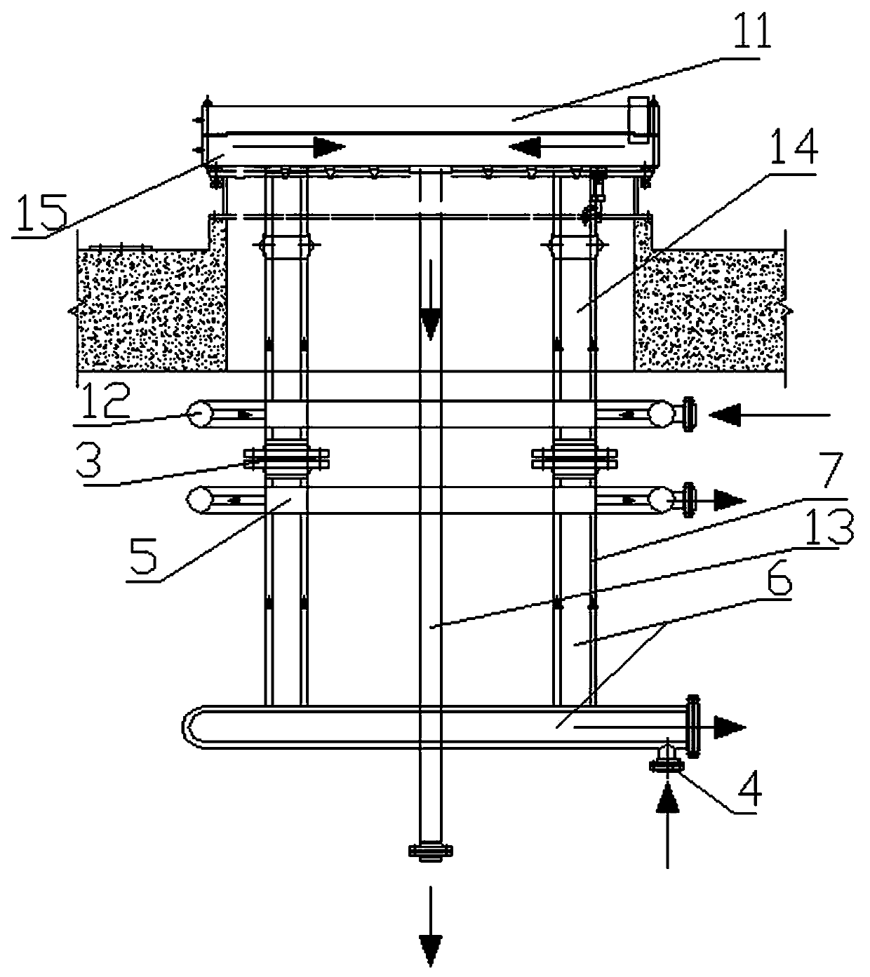 A polysilicon reduction furnace chassis and tail gas cooling system and method thereof