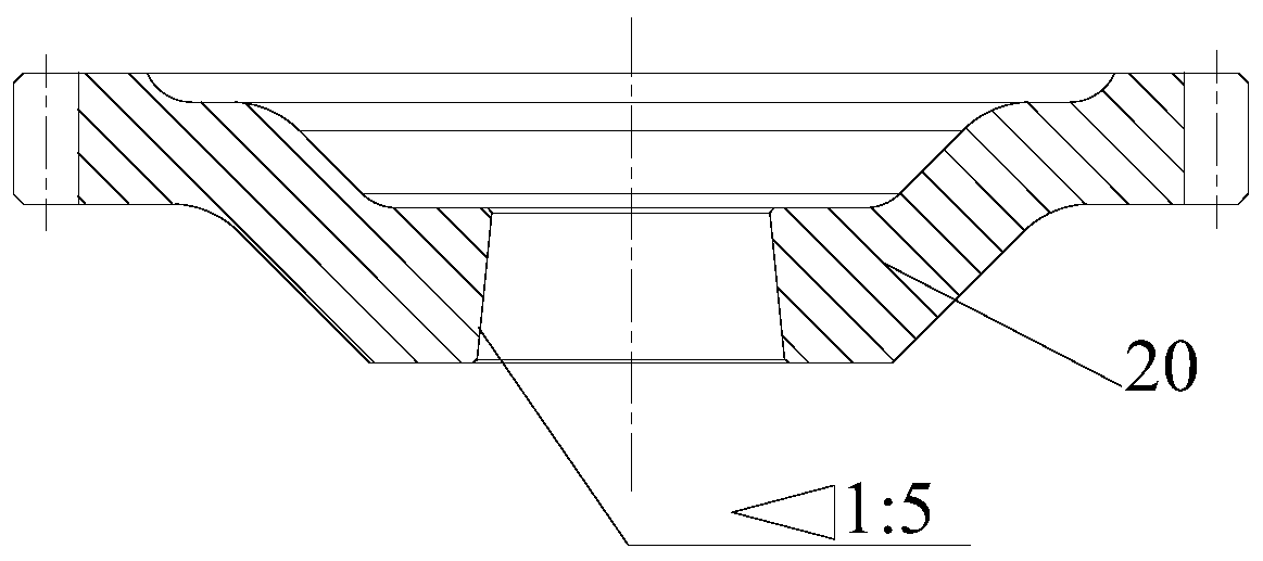 Conical hole type gear hydraulic clamp