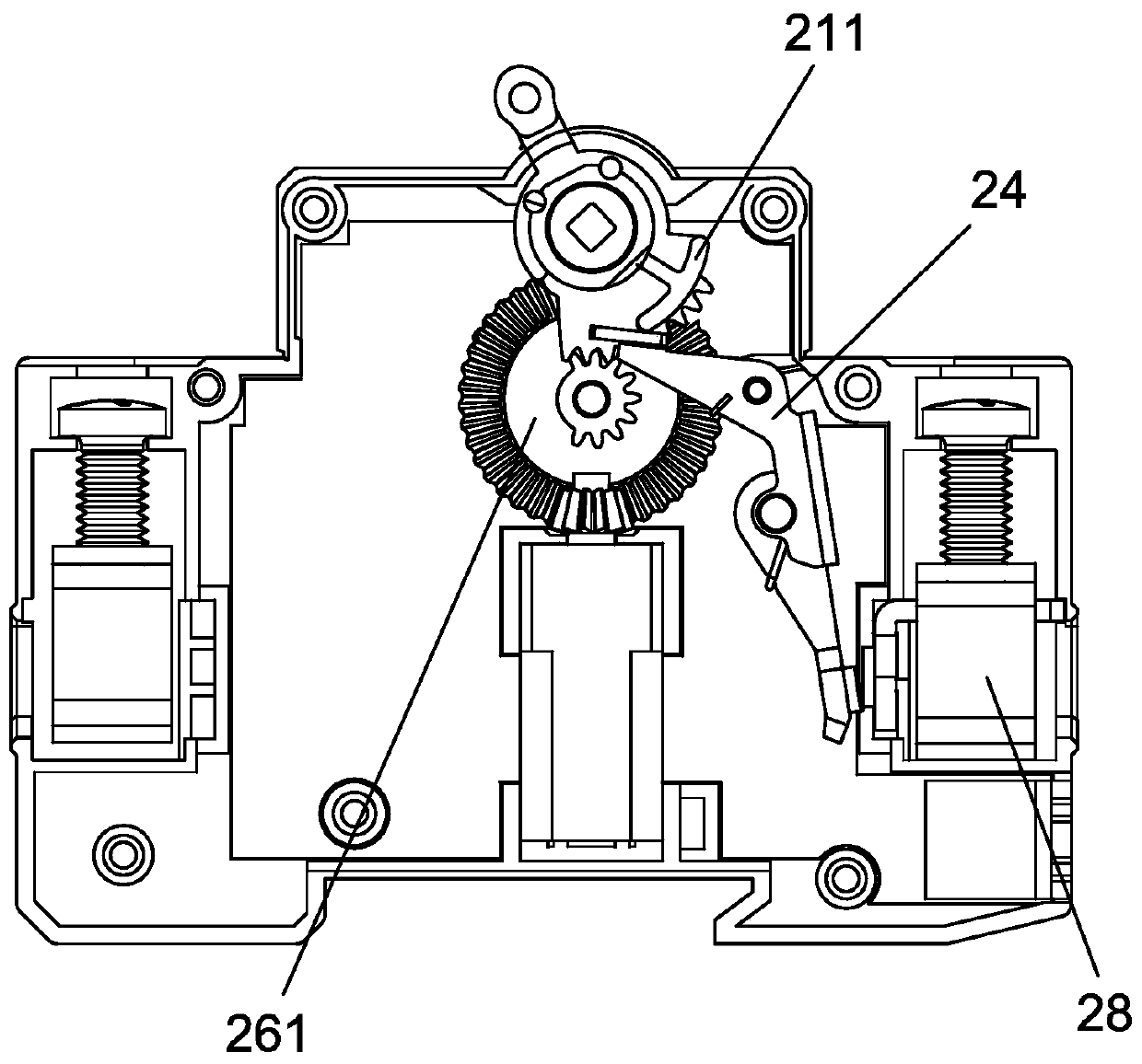 Electric energy meter external circuit breaker and N-pole arc-free breaking method thereof