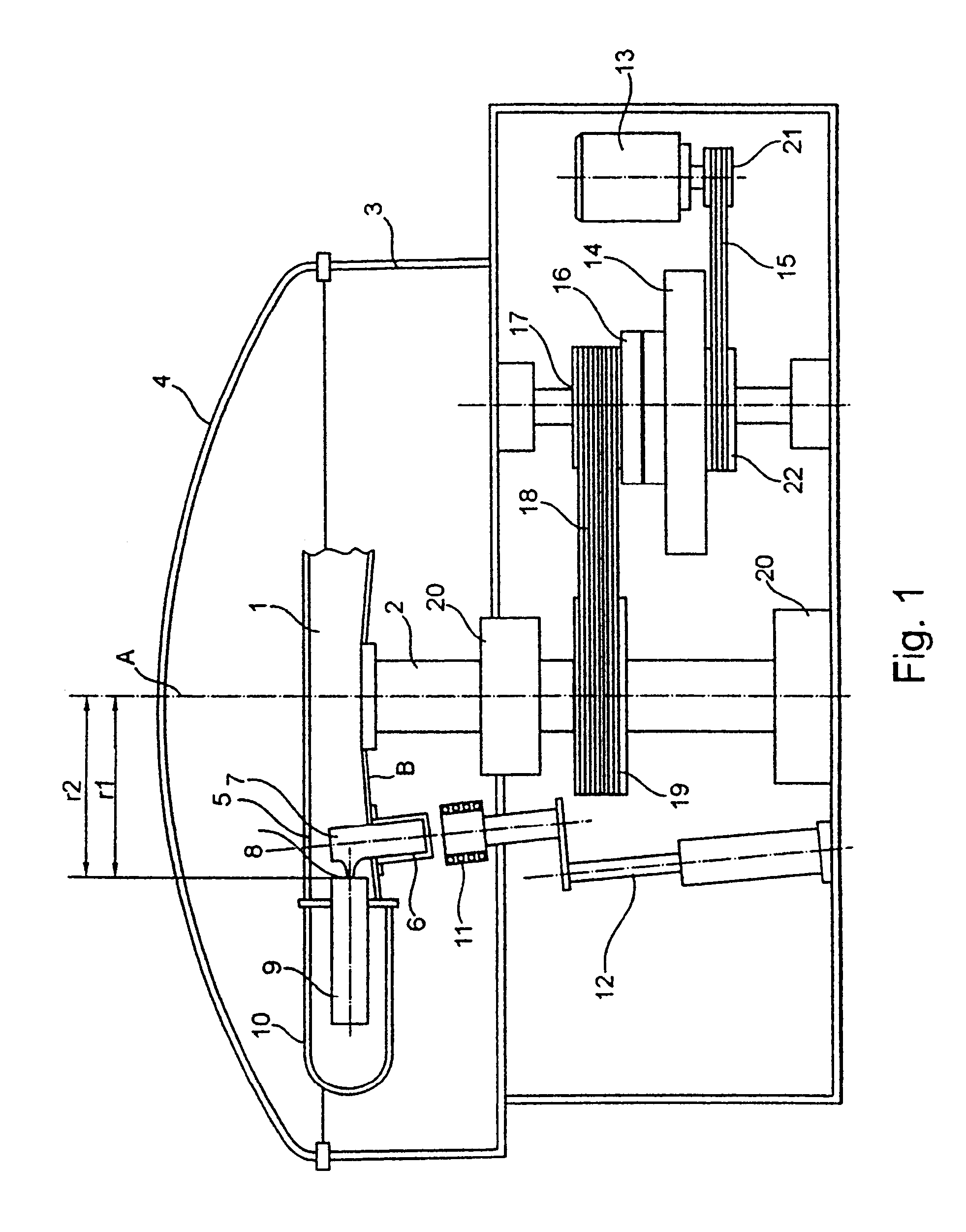 Apparatus for centrifugal casting under vacuum