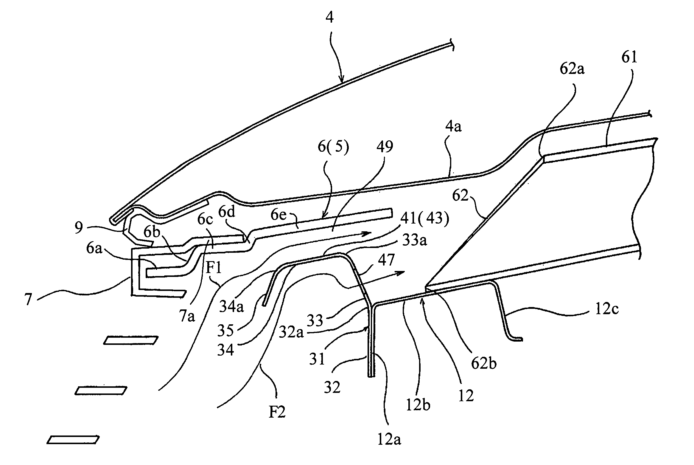 Front structure of vehicle