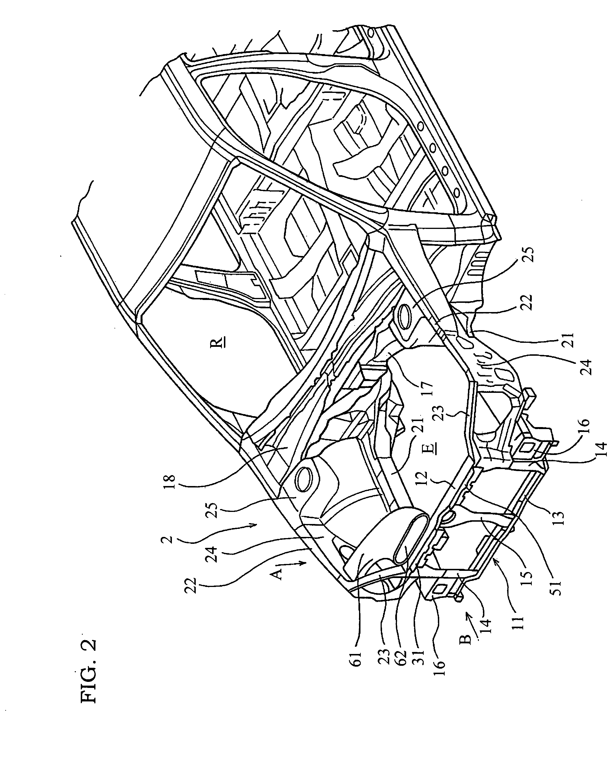 Front structure of vehicle