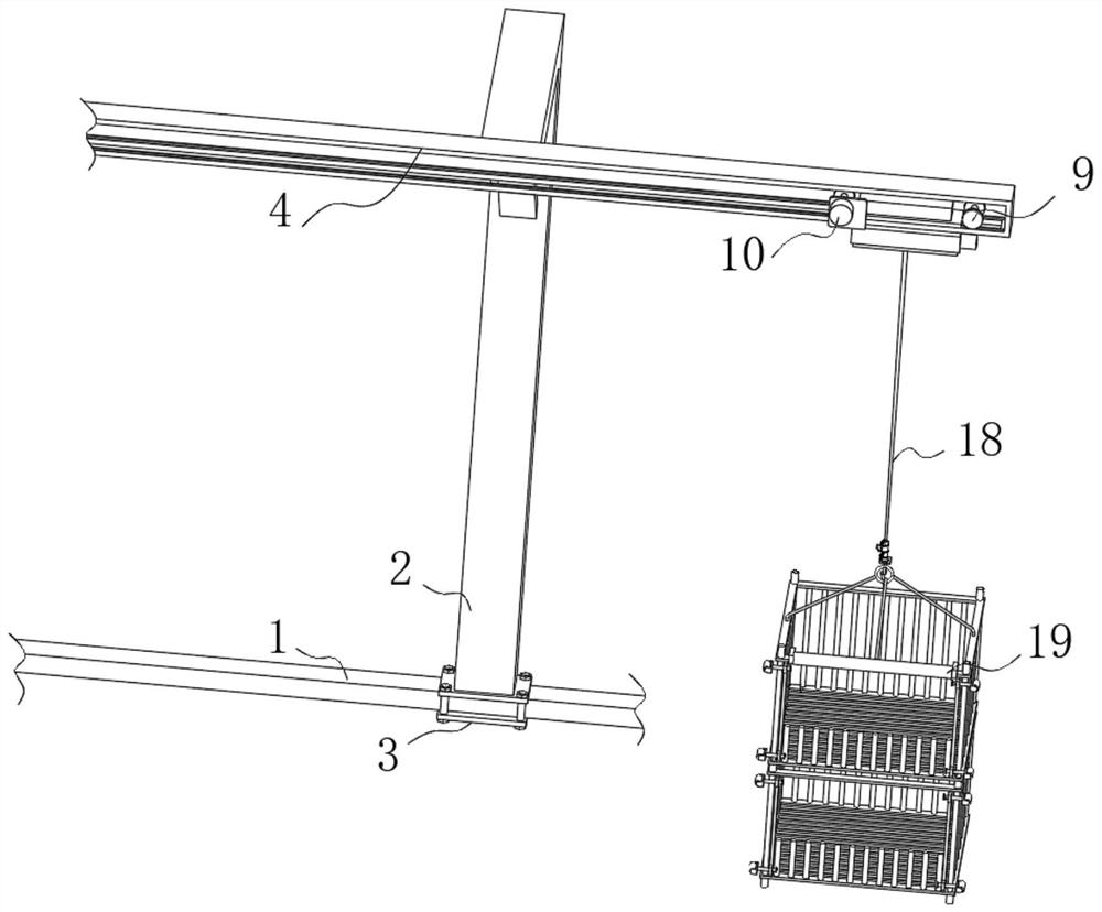 Rapid moving aerial work platform based on track device