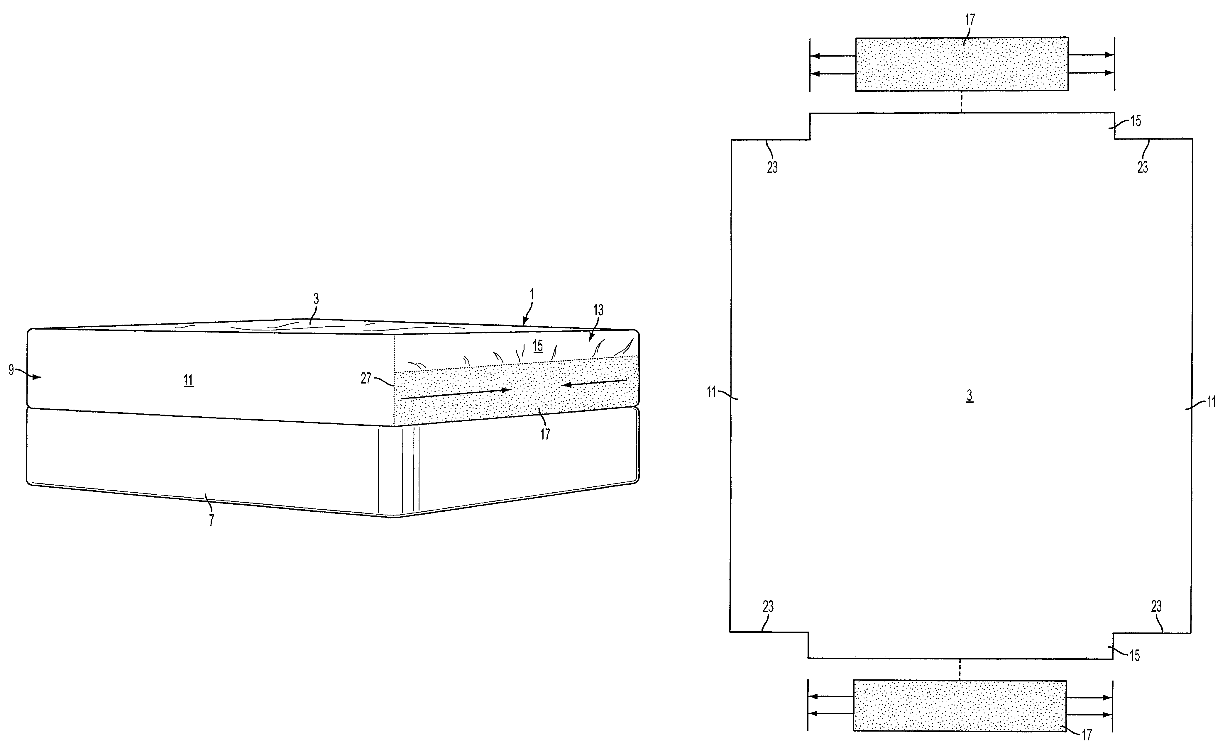 Mattress cover with fit enhancing composite end panels