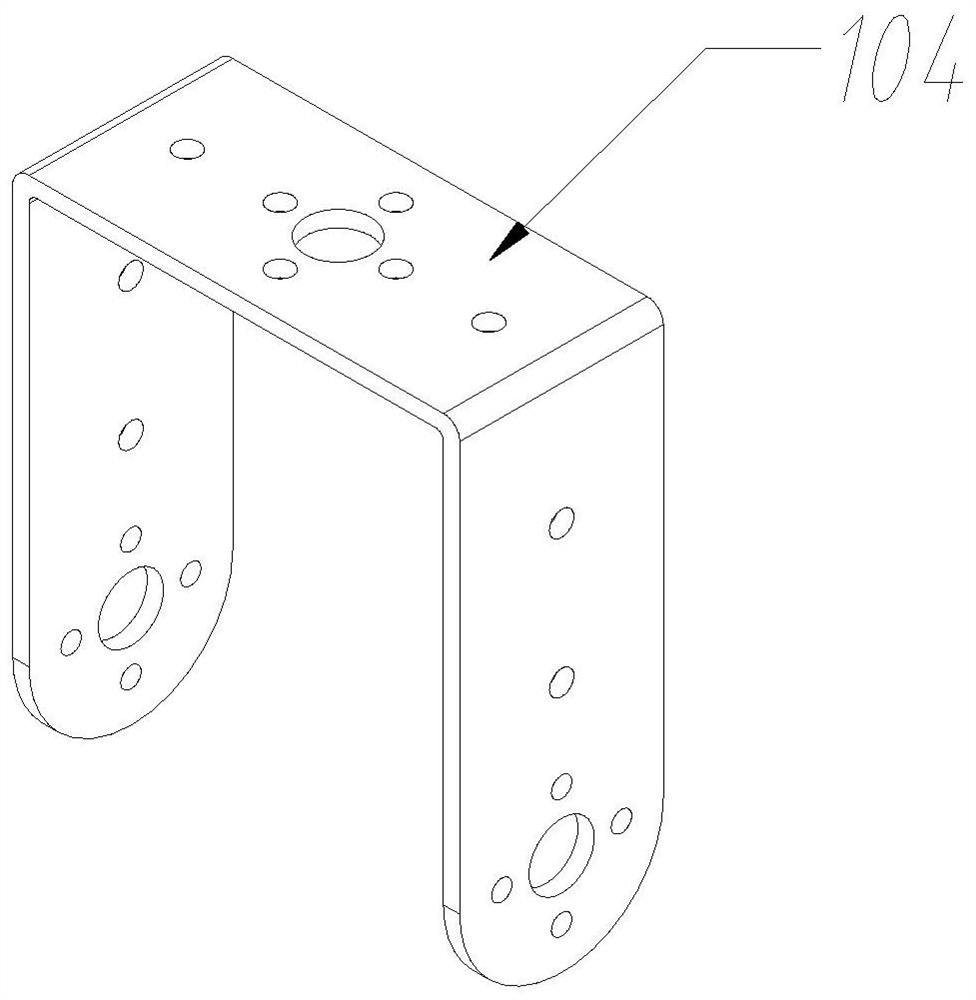 Snake-shaped robot snake body joint with three-way steering engine orthogonal connection structure